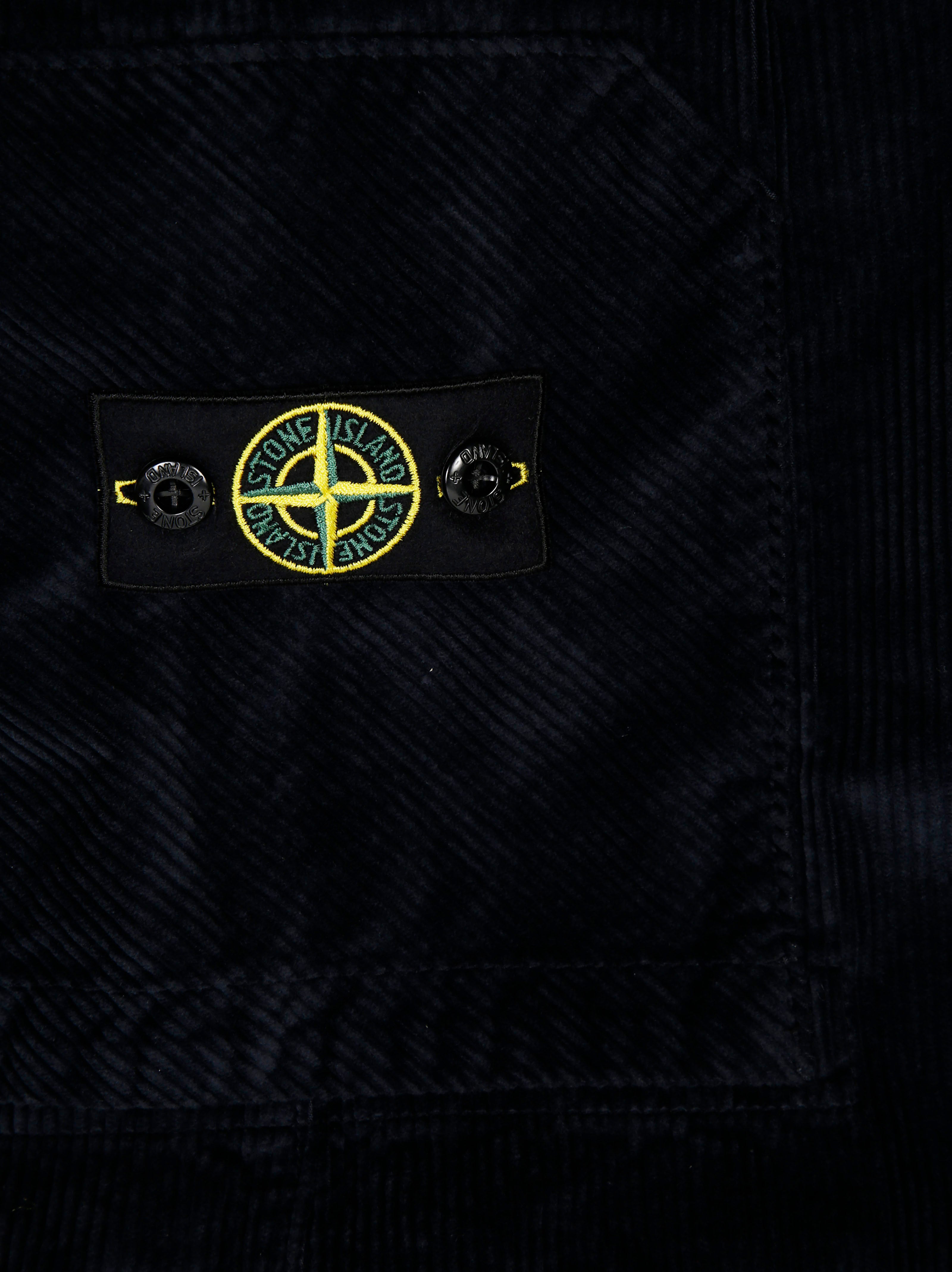 STONE ISLAND Cargo Velour Trousers with Logo Patch
