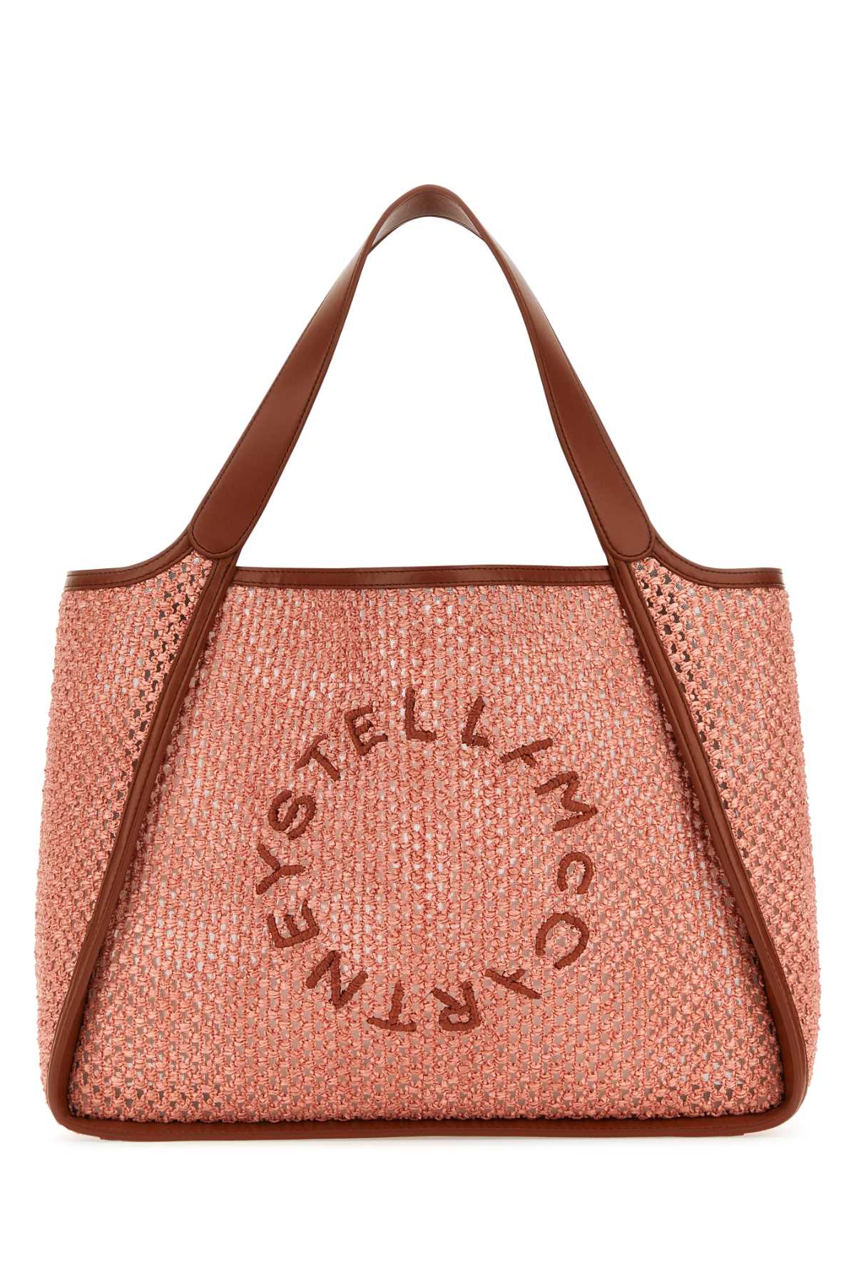STELLA MCCARTNEY Mini Raffia Logo Shopping Handbag