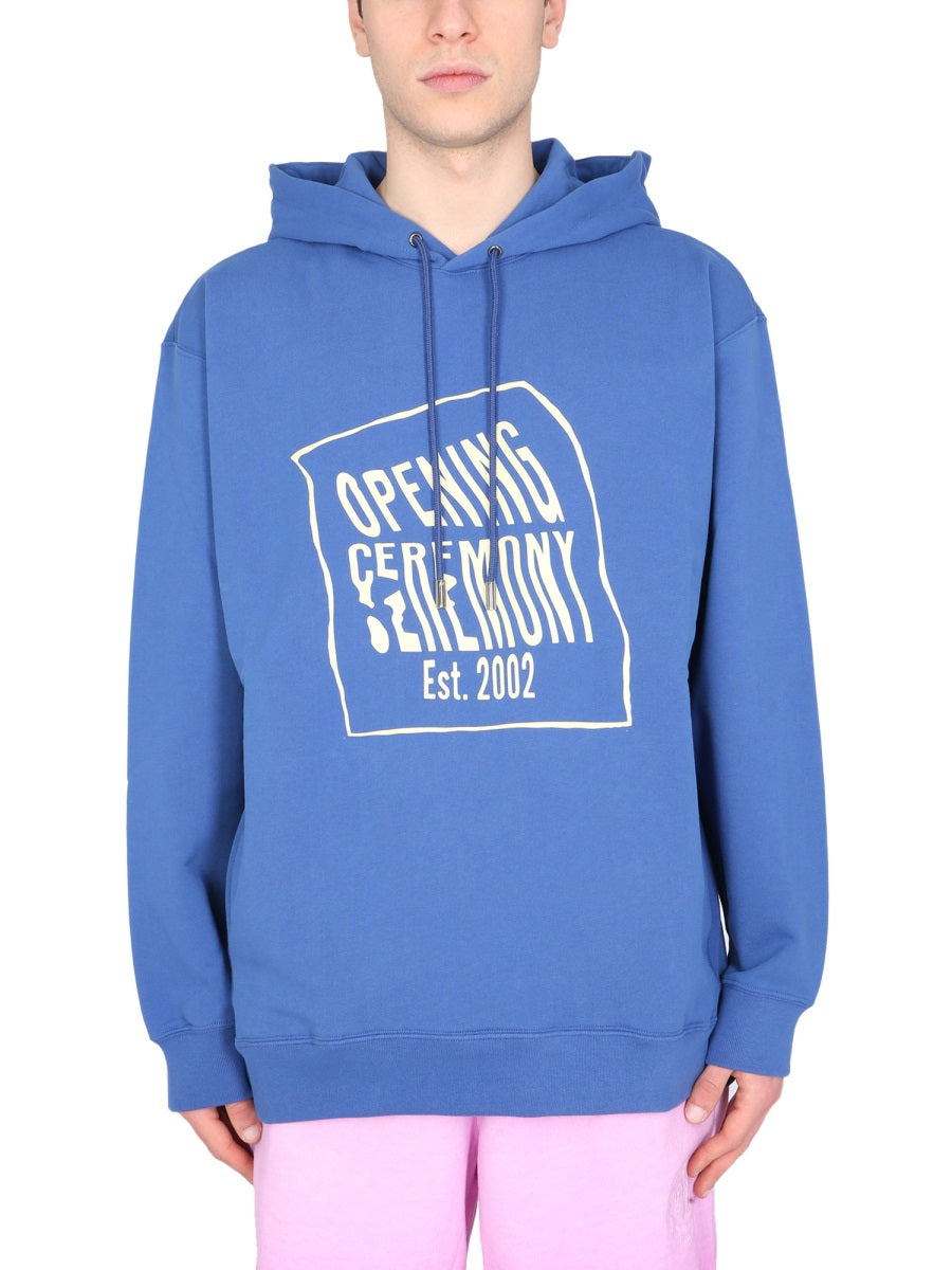 OPENING CEREMONY Logo Box Hoodie for Men