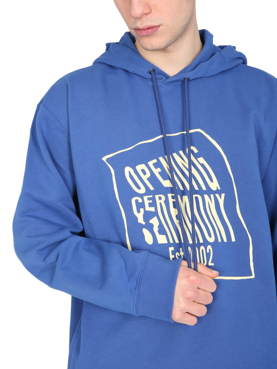 OPENING CEREMONY Logo Box Hoodie for Men