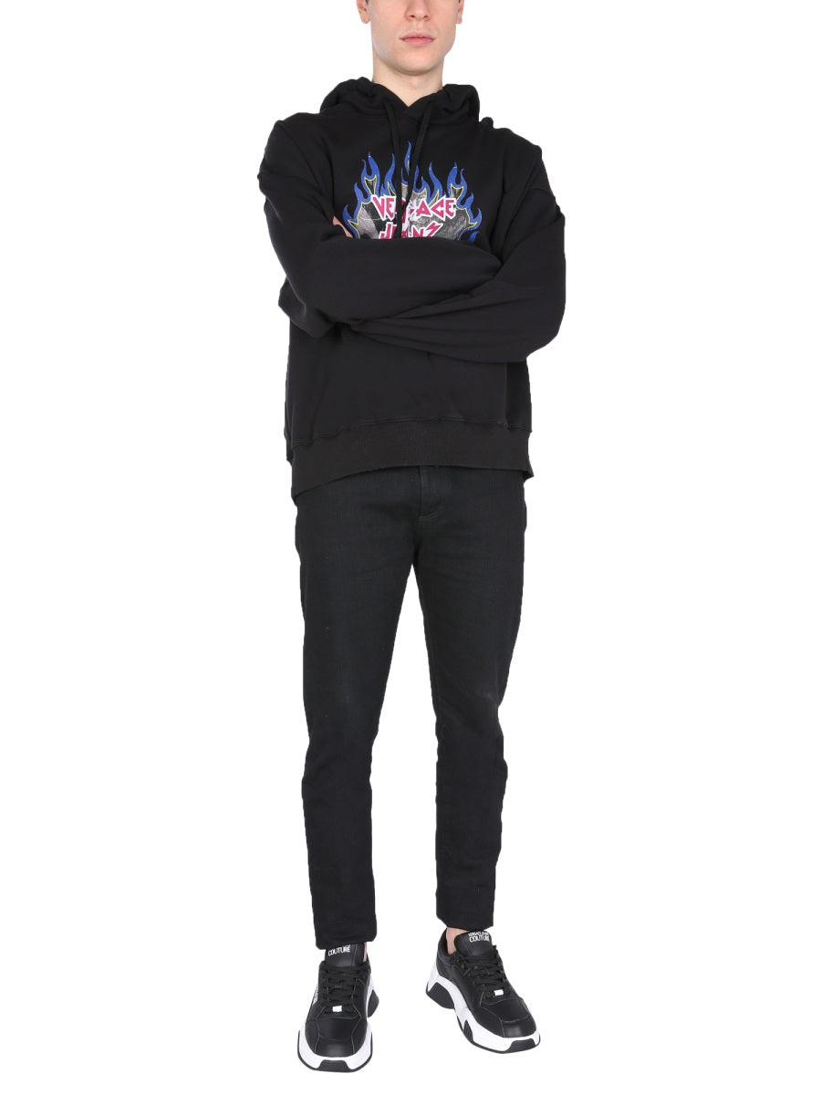 VERSACE JEANS COUTURE Rock Logo Hoodie for Men