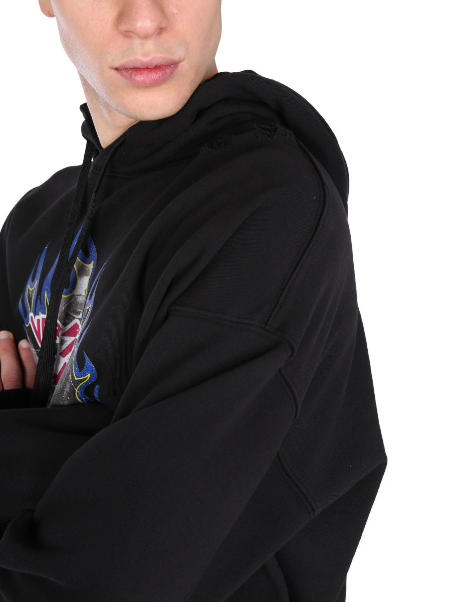 VERSACE JEANS COUTURE Rock Logo Hoodie for Men