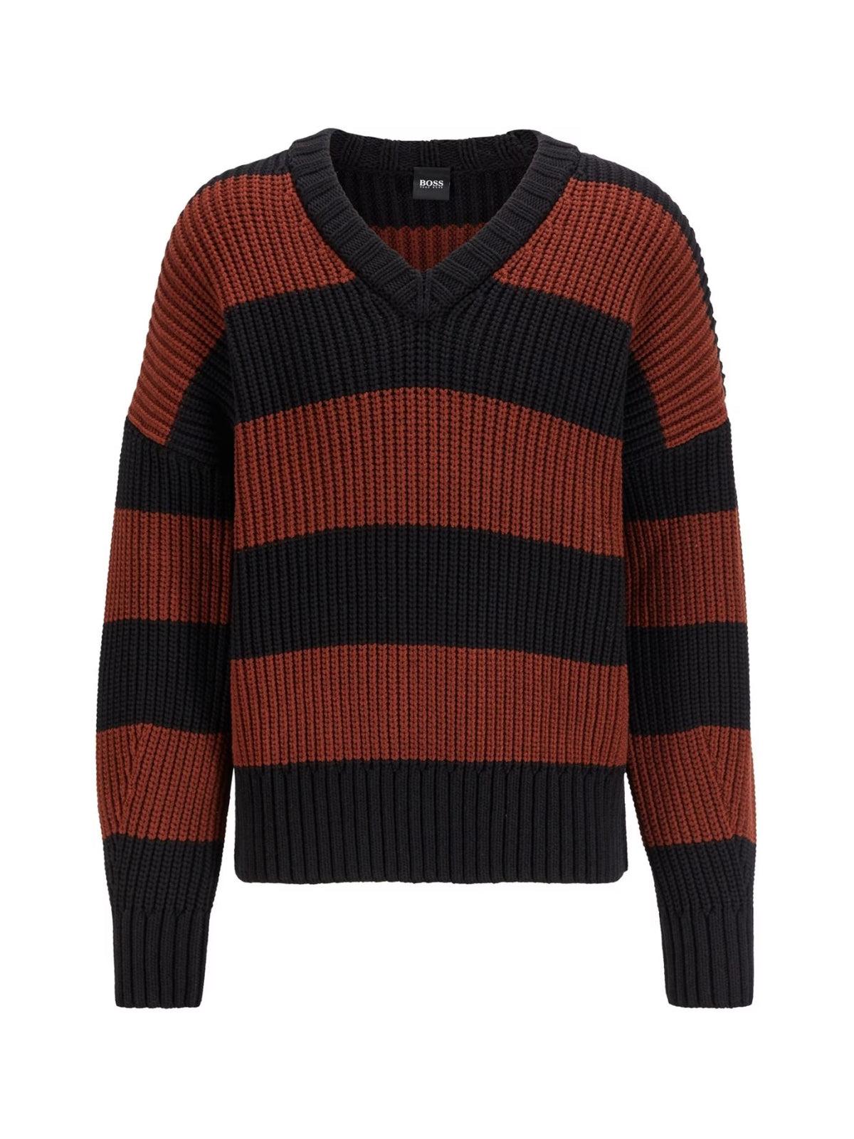 HUGO BOSS Ribbed Long Sleeve Sweater for Men