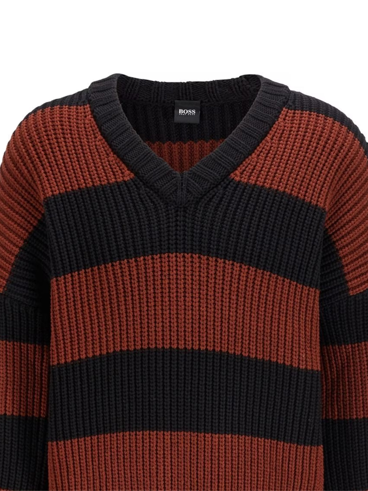 HUGO BOSS Ribbed Long Sleeve Sweater for Men