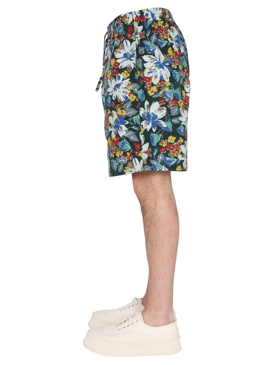 YMC Floral Print Bermudas for Men