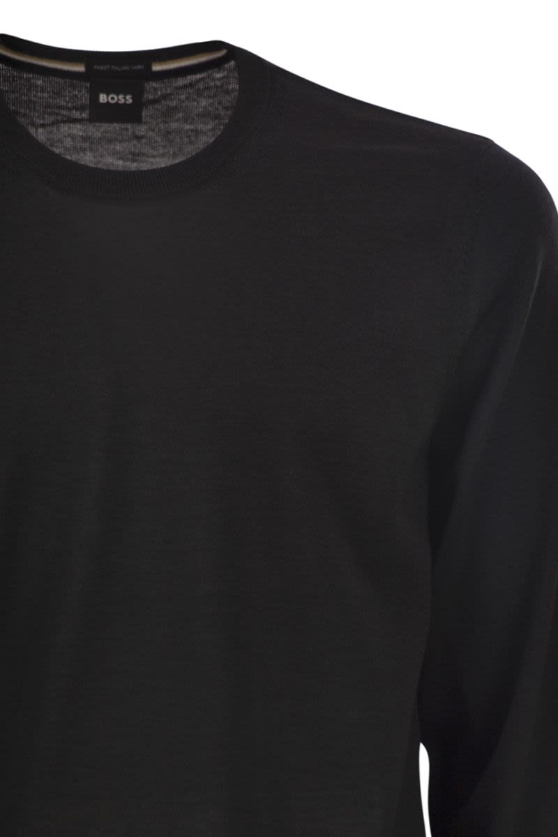 BOSS Slim Fit Crew Neck Merino Wool Jumper