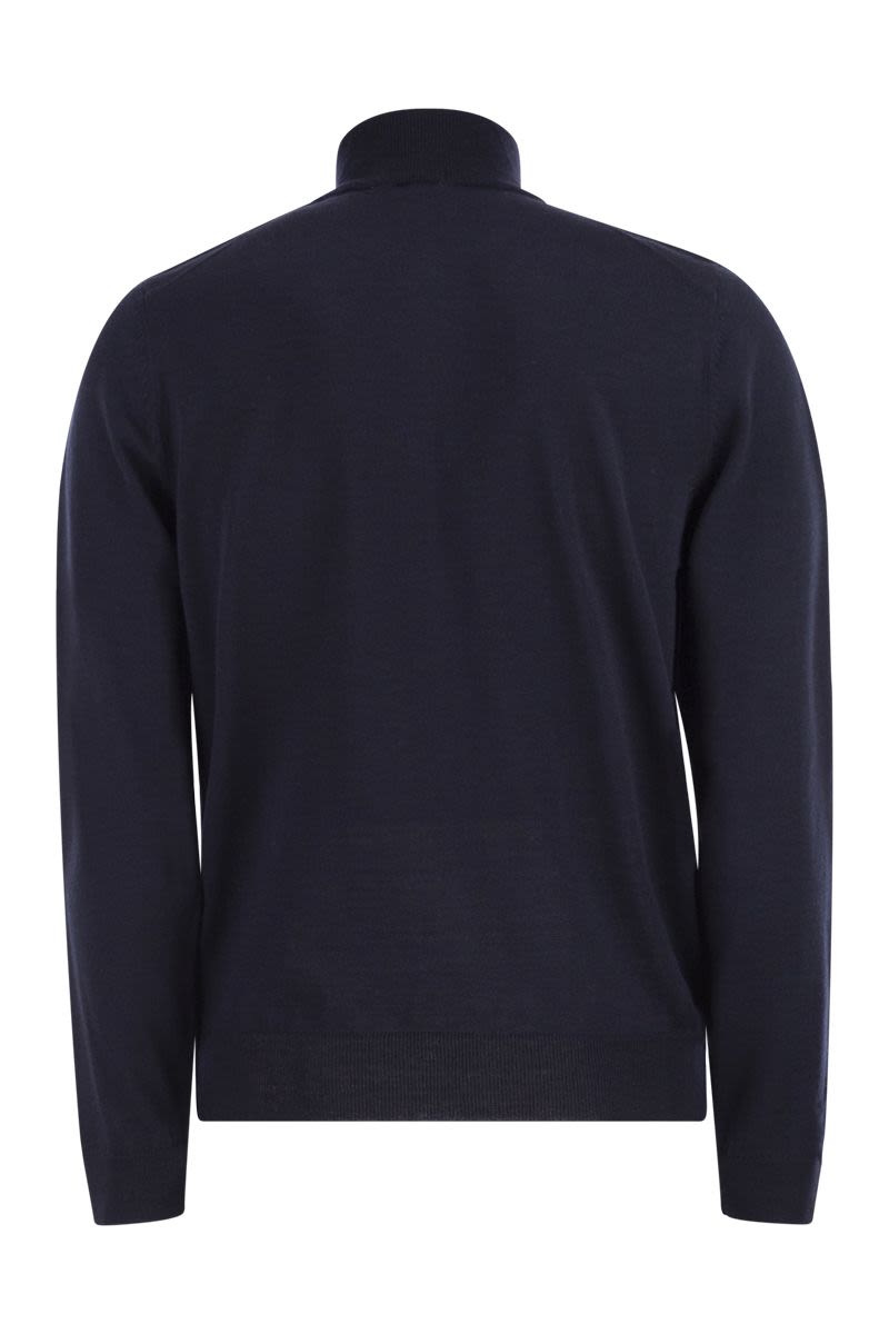 BOSS Men's Regular Fit Virgin Wool Knit Cardigan with Zip