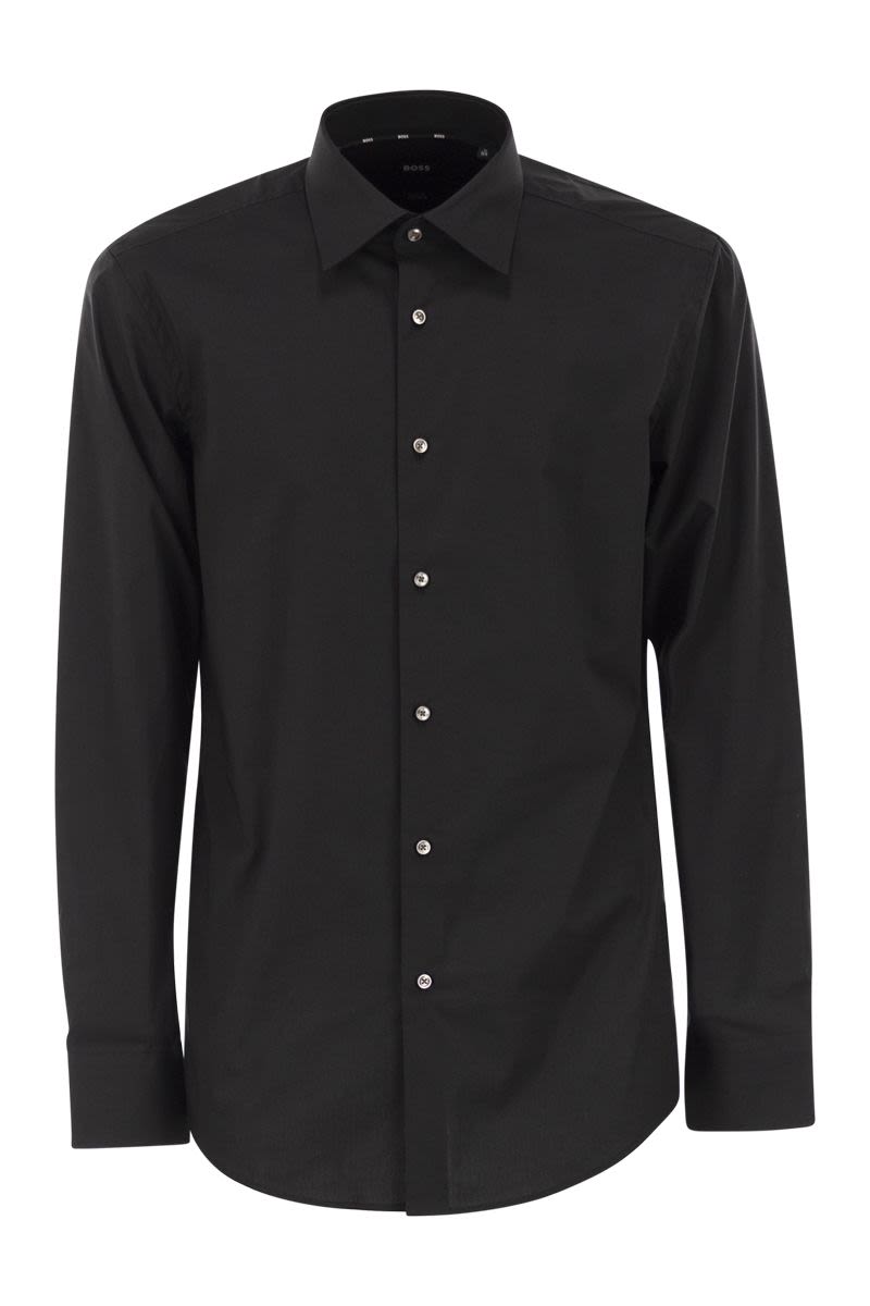 BOSS Slim Fit Easy-Iron Stretch Cotton Poplin Shirt