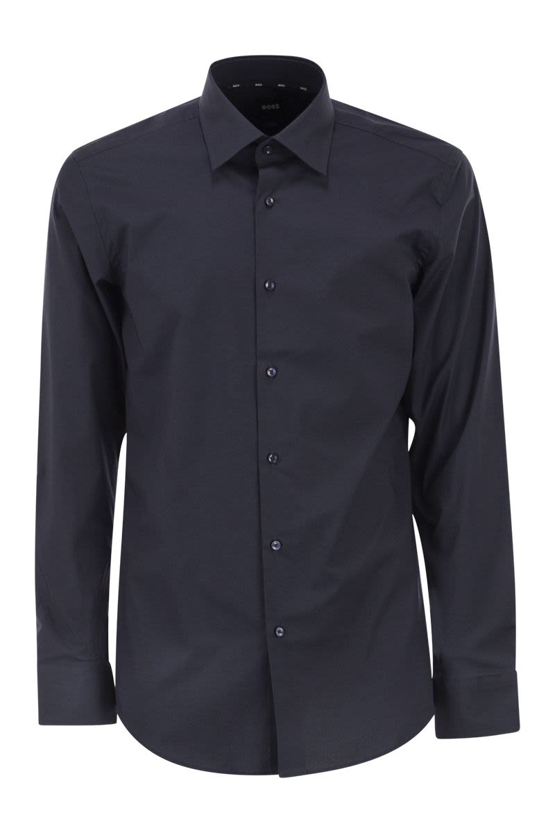 BOSS Slim Fit Easy-Iron Stretch Cotton Poplin Shirt
