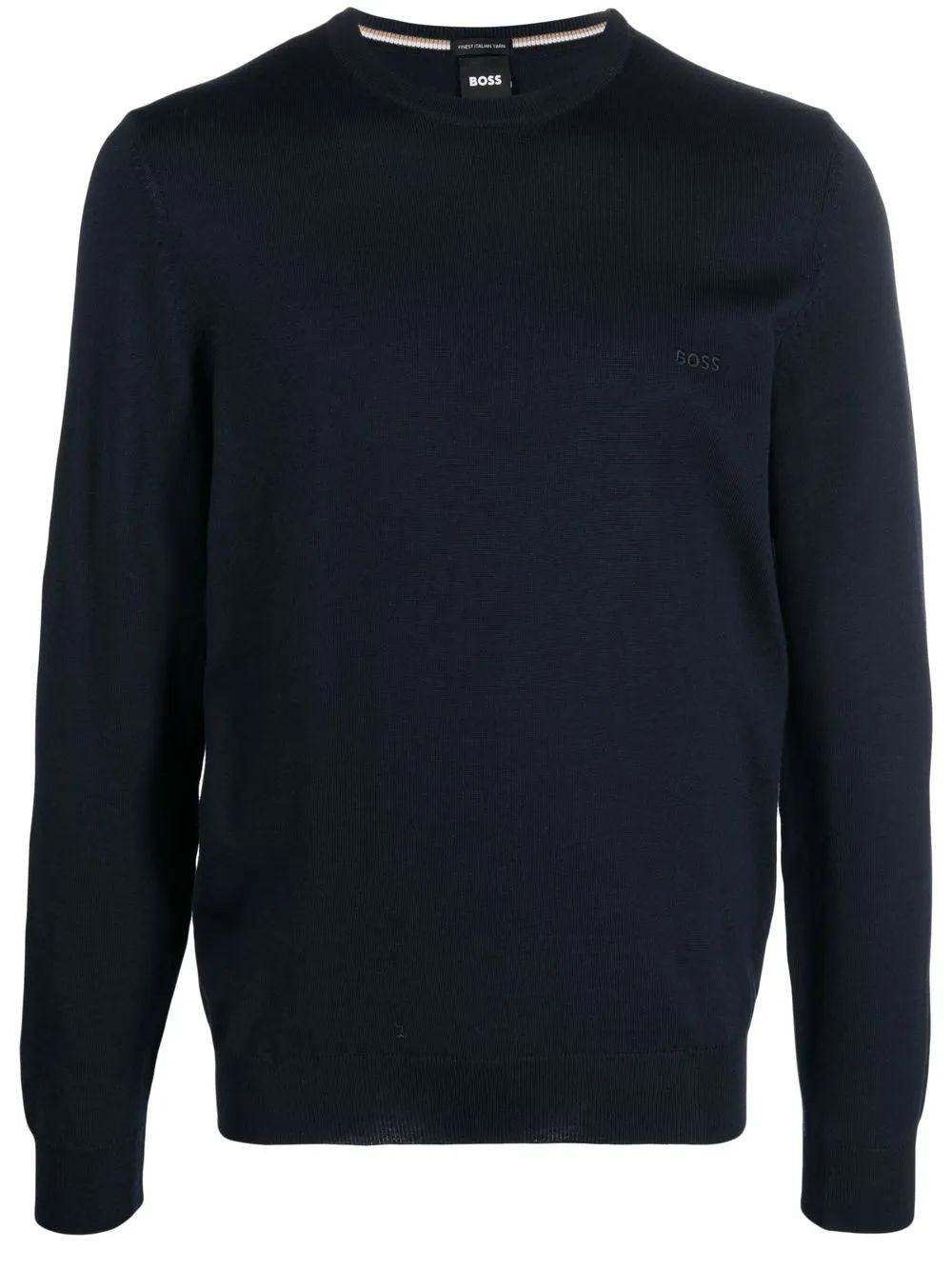 BOSS Regular Fit Virgin Wool Jumper with Embroidered Logo