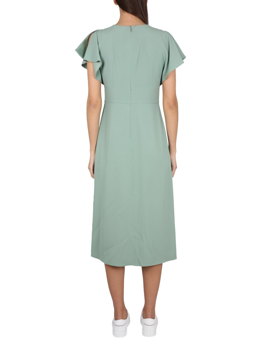 BOSS V-Neck Dress with Back Zipper Closure