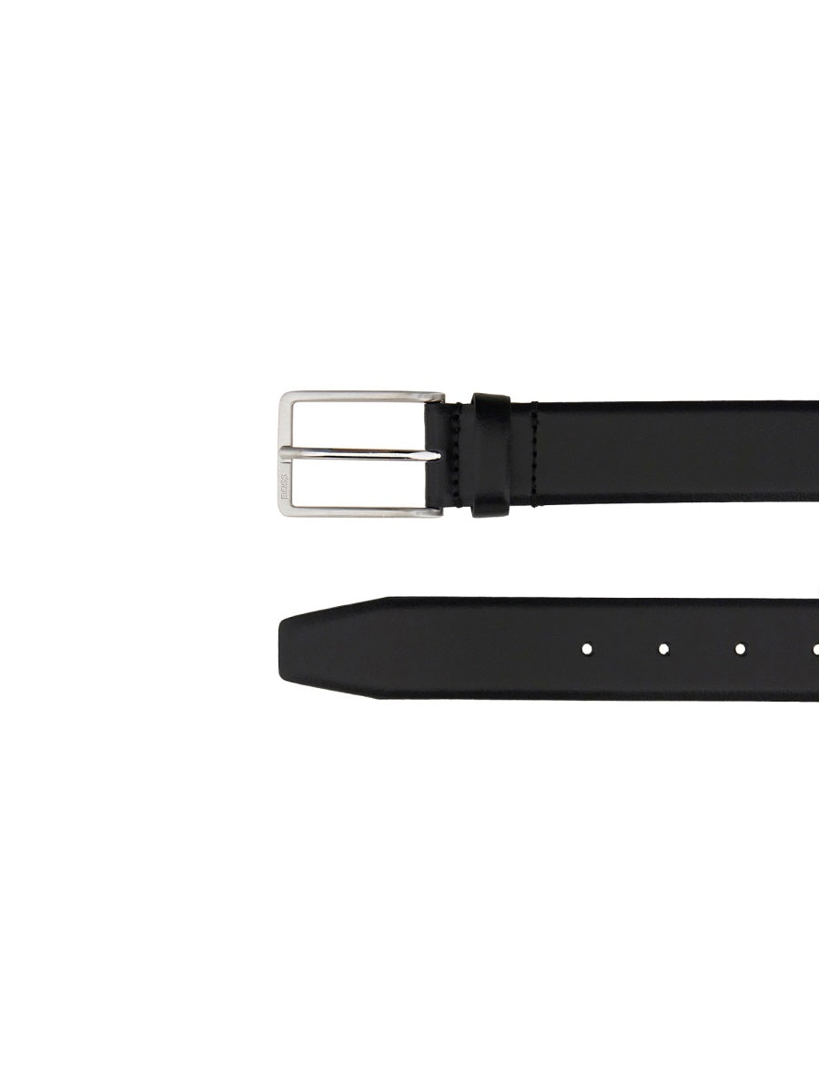 BOSS Classic Leather Belt with Stylish Buckle