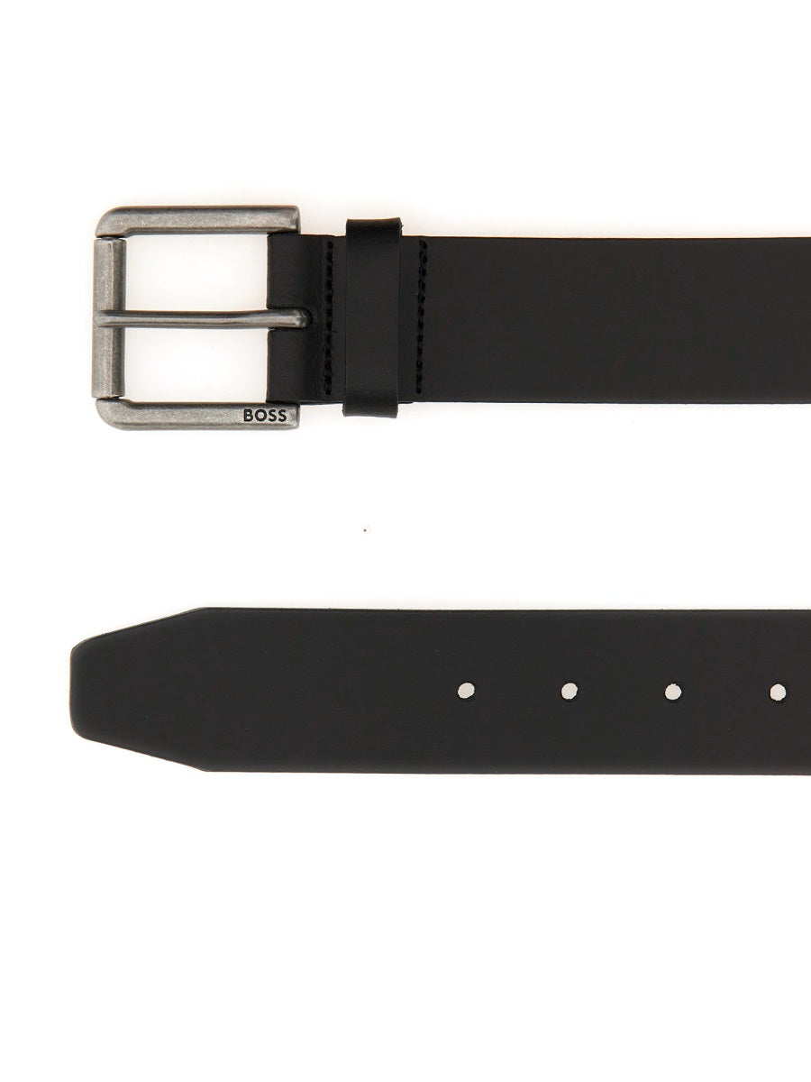 BOSS Premium Leather Belt with Sleek Buckle