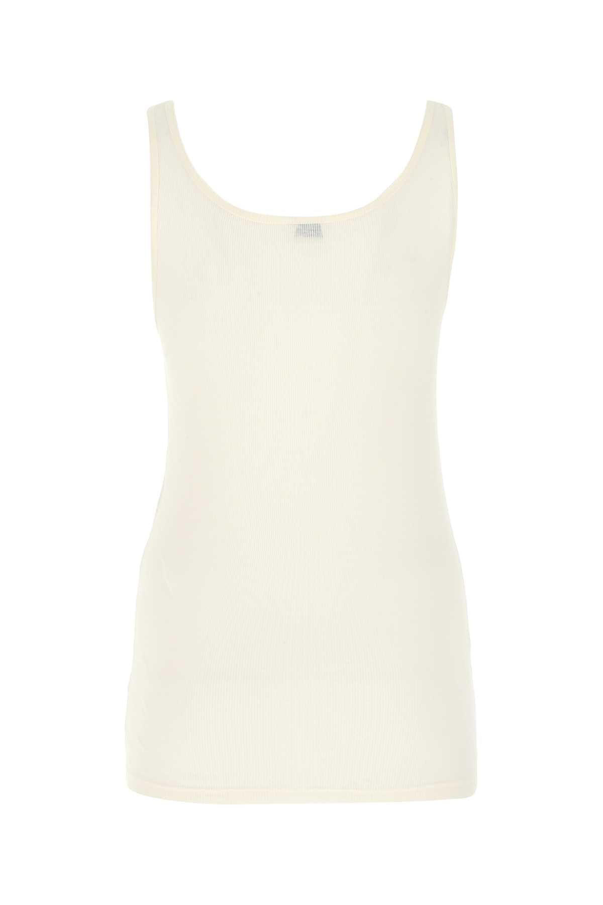 SAINT LAURENT Ivory Modal Blend Tank Top