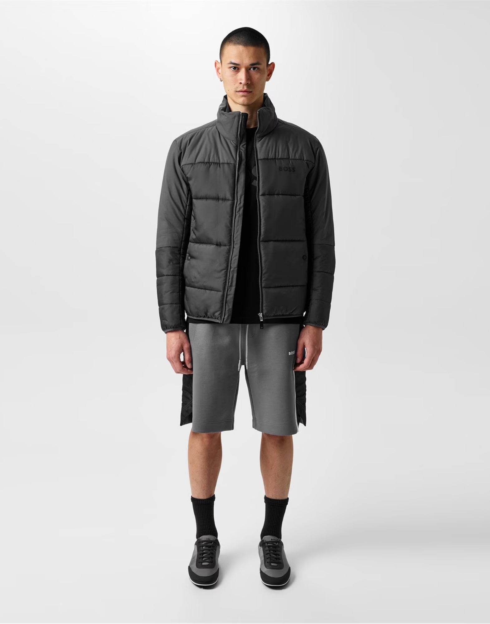 HUGO BOSS Men's Puffer Jacket with Zip Fastening