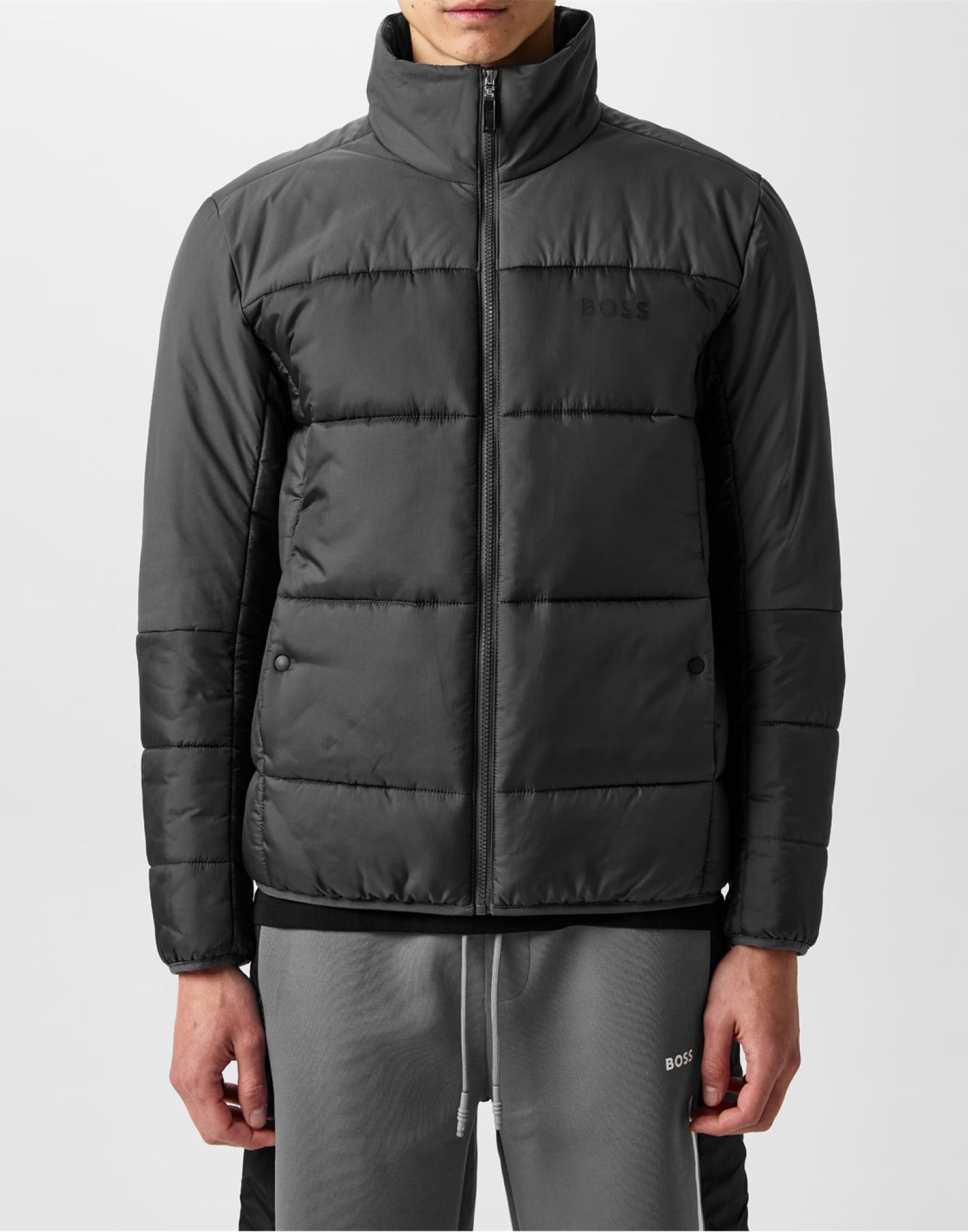 HUGO BOSS Men's Puffer Jacket with Zip Fastening