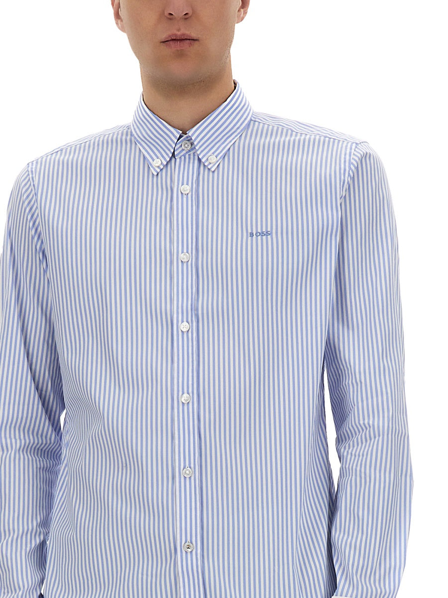 BOSS Men's Striped Shirt - Size L