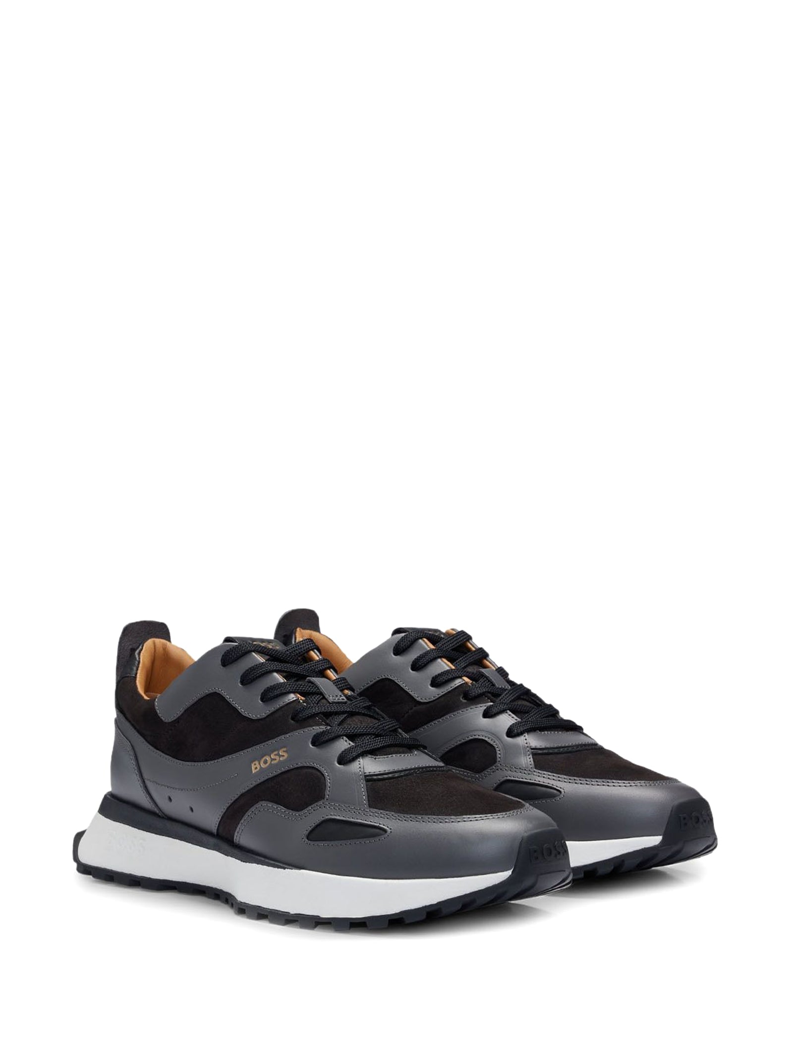 HUGO BOSS Leather and Suede Sneakers for Men