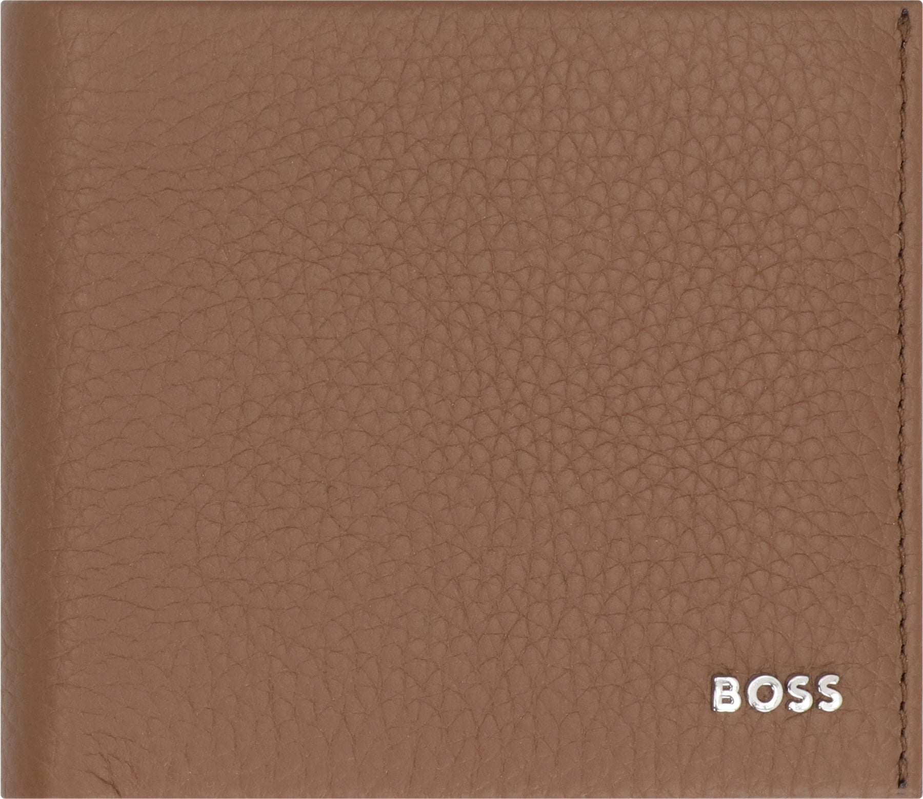 BOSS Grainy Leather Mini Wallet with Card Slots