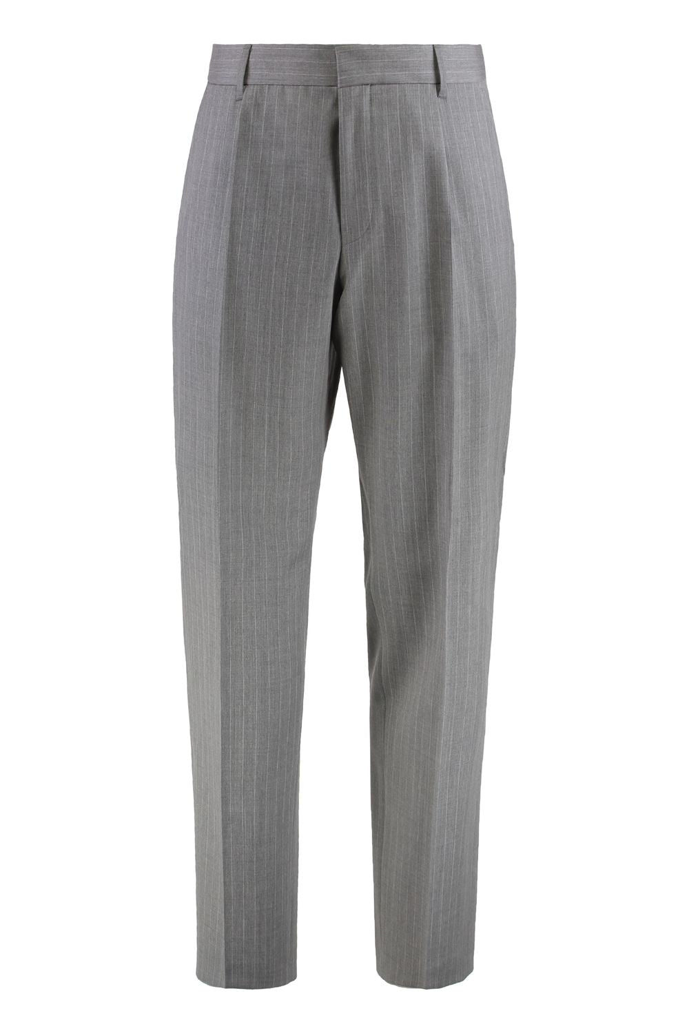 BOSS Relaxed Fit Virgin Wool Trousers for Men