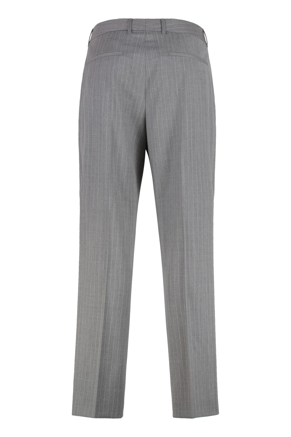BOSS Relaxed Fit Virgin Wool Trousers for Men