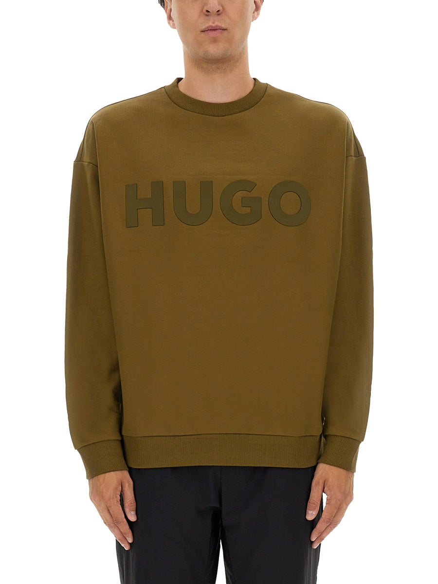 HUGO Men's Oversized T-Shirt with Logo - Size L
