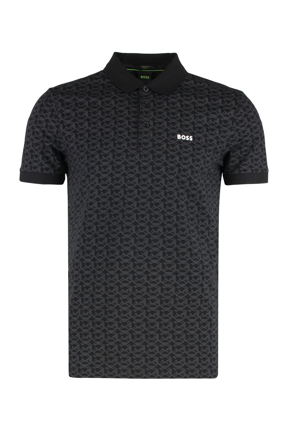 BOSS Men's Stretch Cotton Polo Shirt - Striped Design