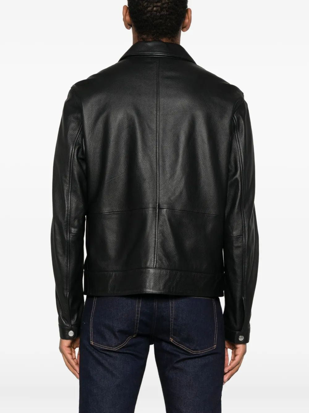 HUGO BOSS Men's Luxury Leather Jacket