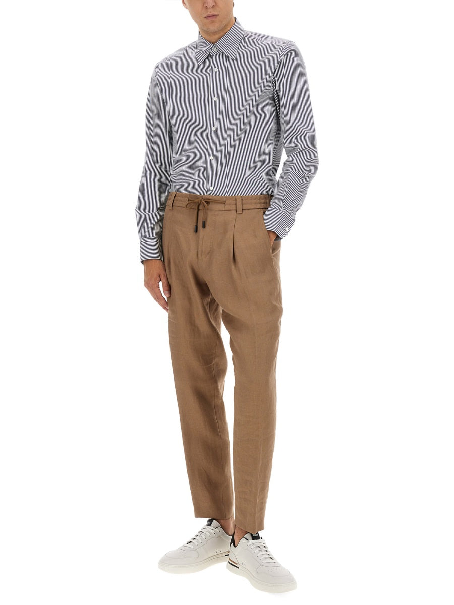 BOSS CAMEL Classic Striped Shirt - Size 40