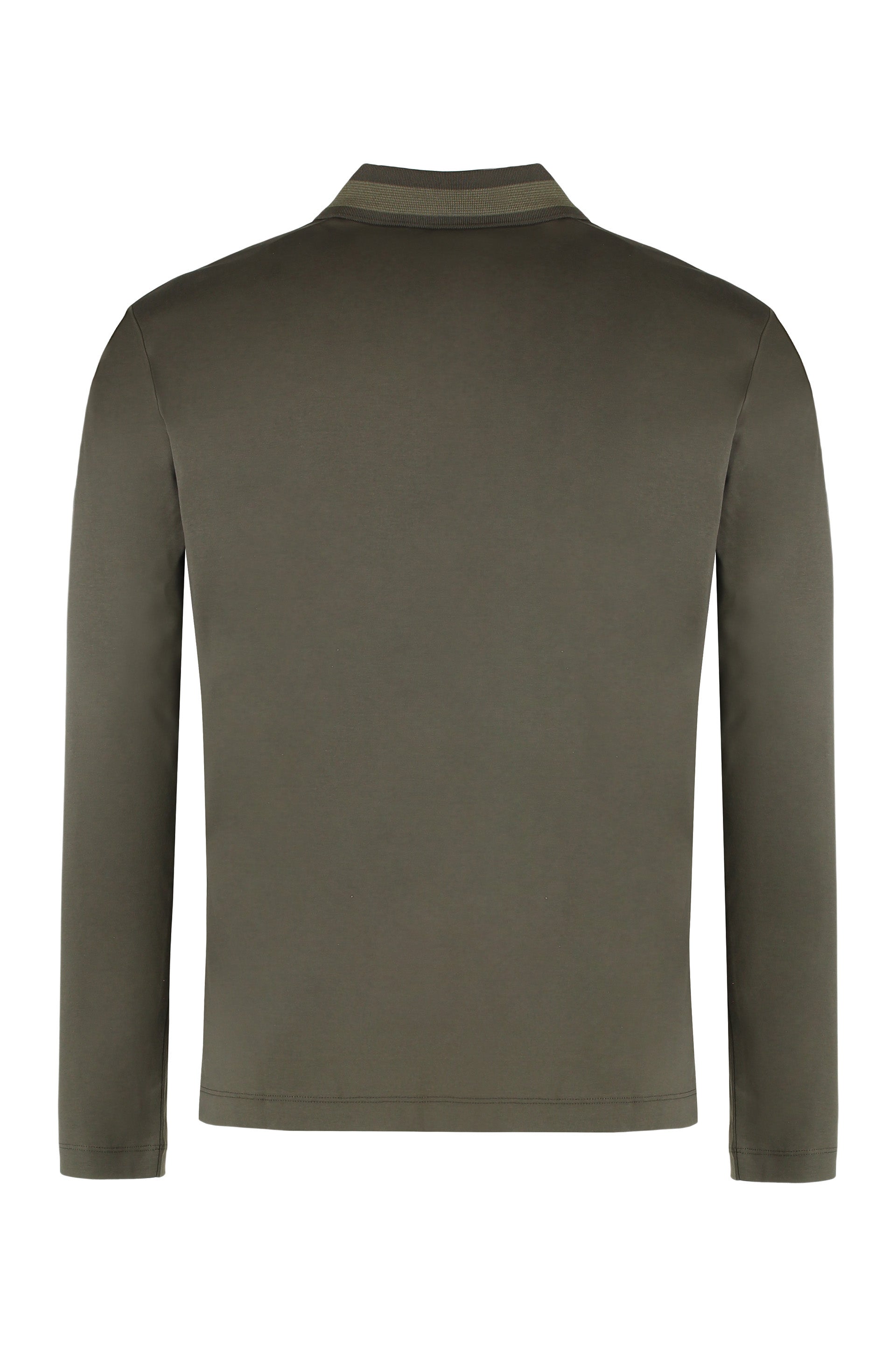 BOSS Classic Long-Sleeved Cotton Polo for Men