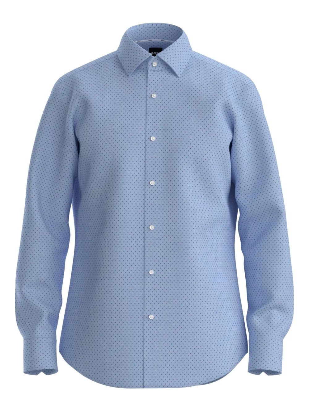 HUGO BOSS Geometric-Pattern Long-Sleeved Shirt for Men