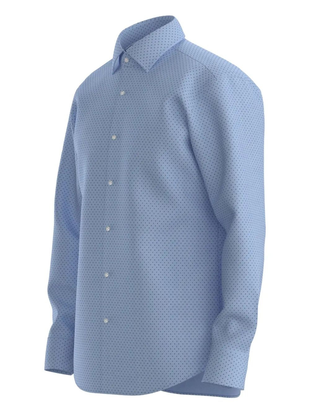 HUGO BOSS Geometric-Pattern Long-Sleeved Shirt for Men