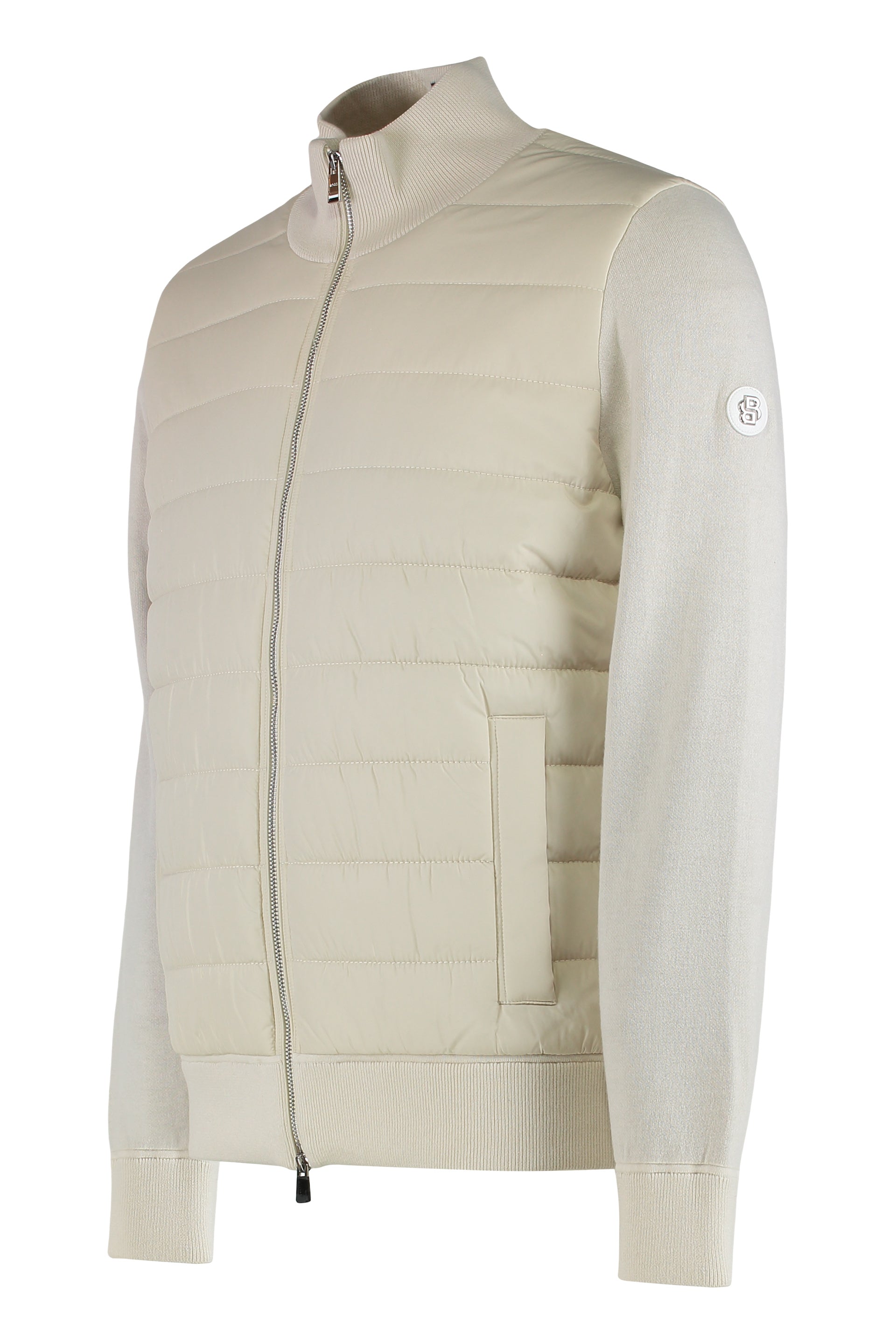 BOSS Men's Cardigan with Padded Front Panel