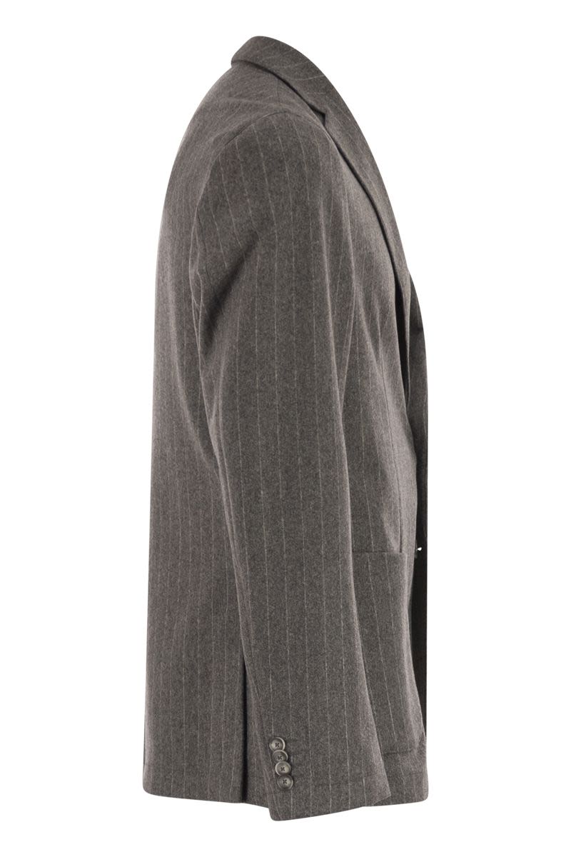 BOSS Slim-Fit Blazer in Stretch Striped Flannel