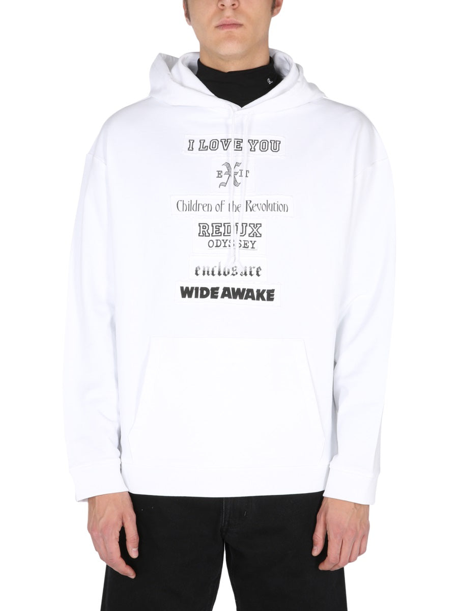 RAF SIMONS Men's Classic Hoodie with Drawstring