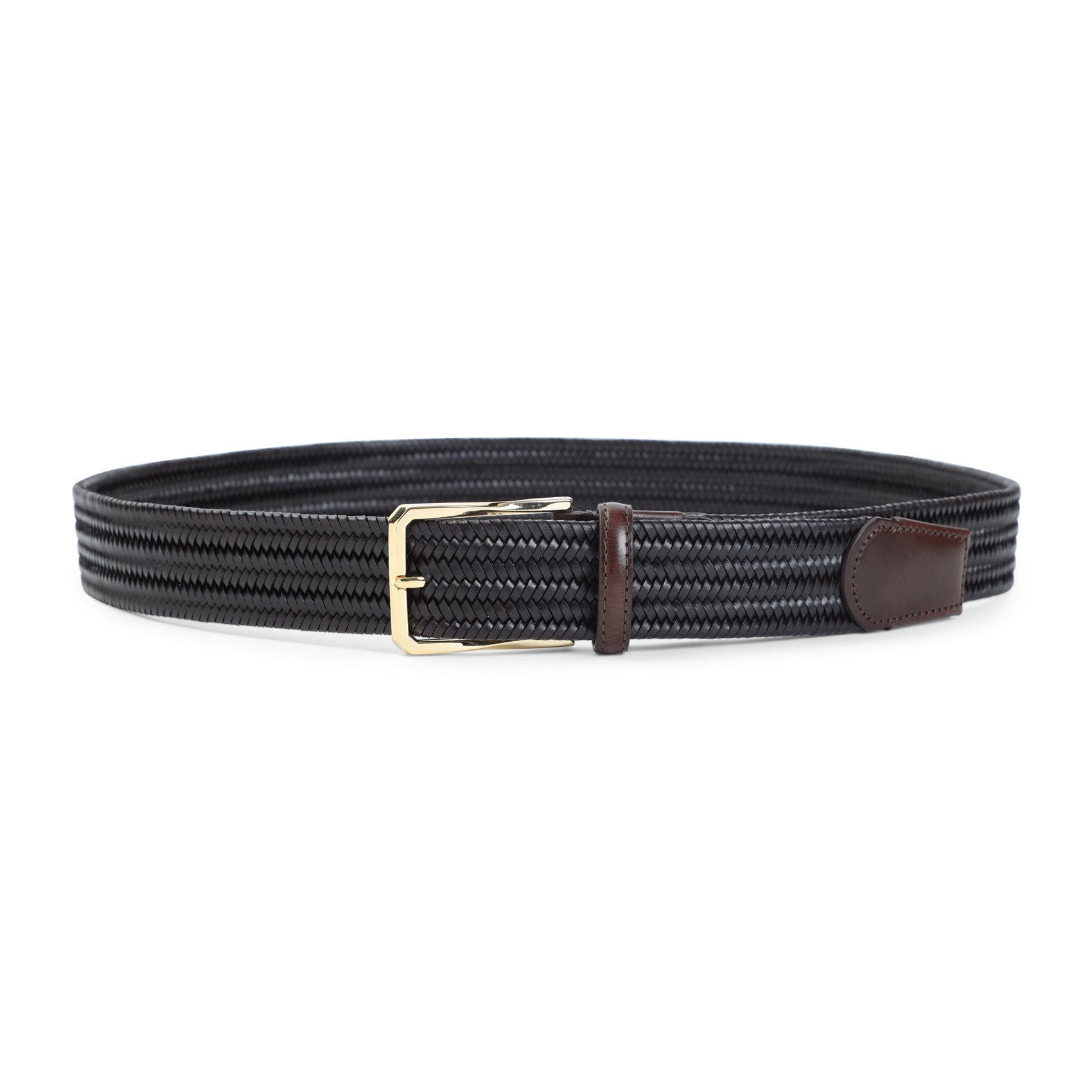 CANALI Braided Leather Belt for Men