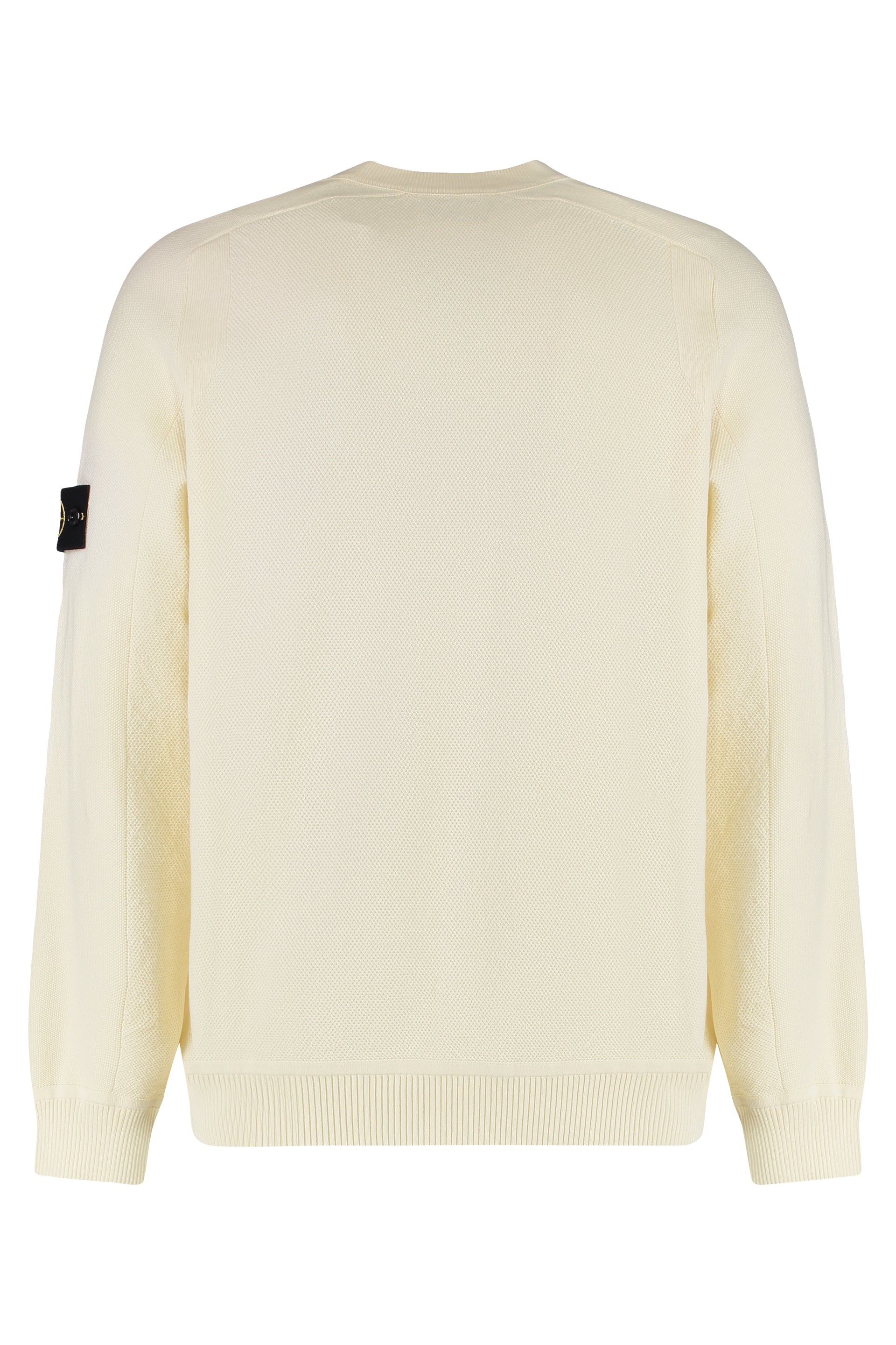 STONE ISLAND Cotton Sweater with Removable Logo Patch - SS25