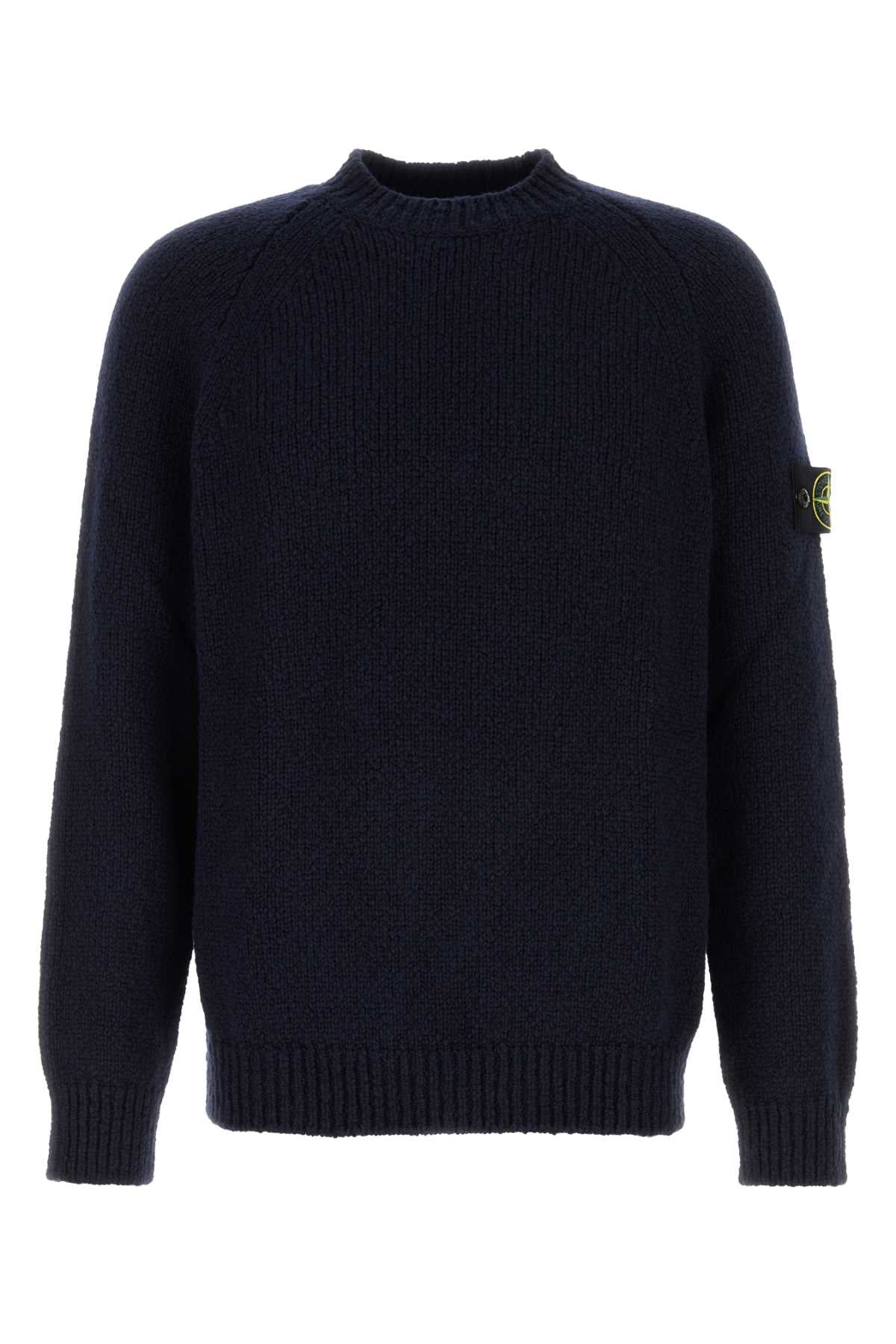 STONE ISLAND Men's Wool Blend Crew Neck Sweater