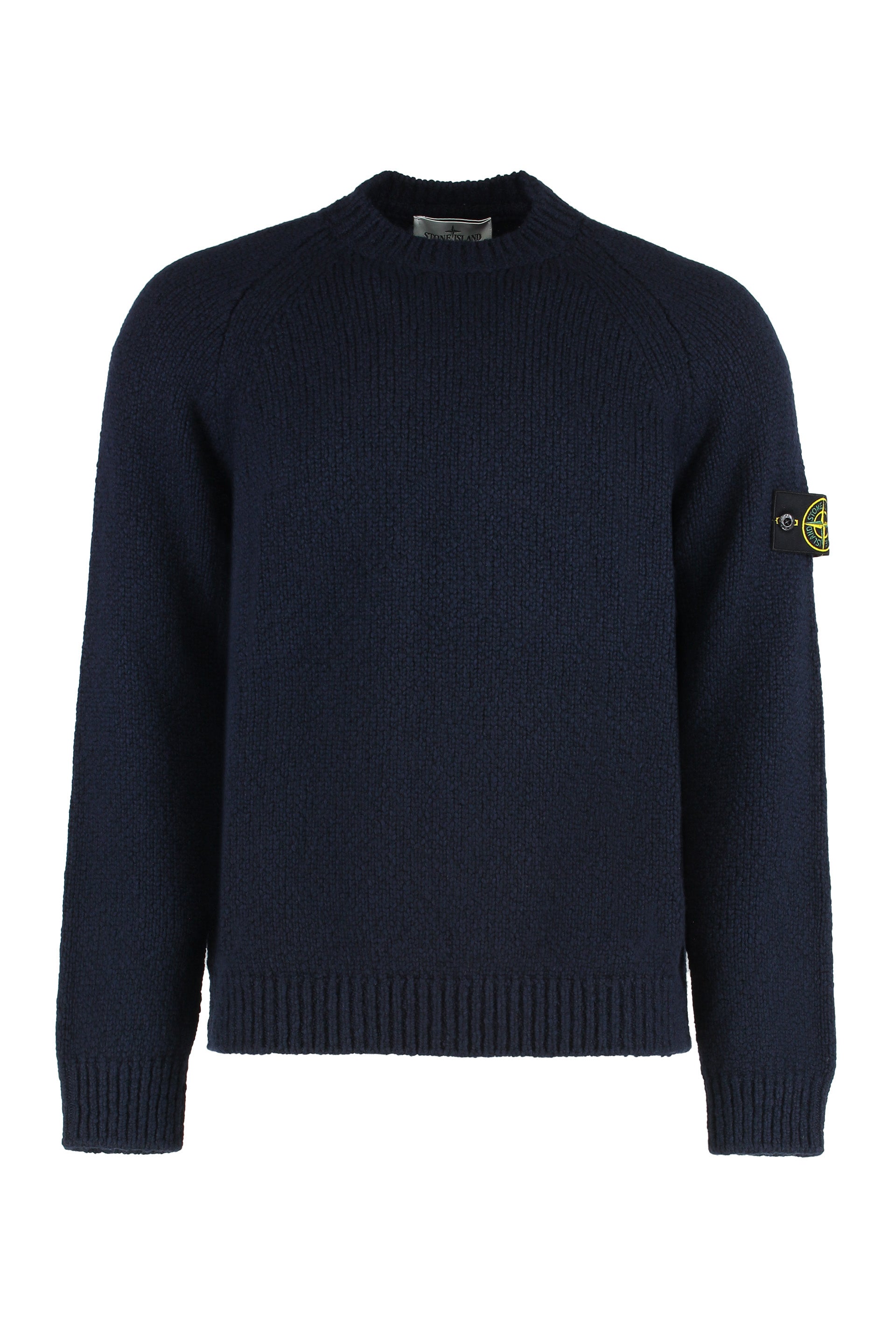 STONE ISLAND Men's Round Neck Sweater in Mixed Wool
