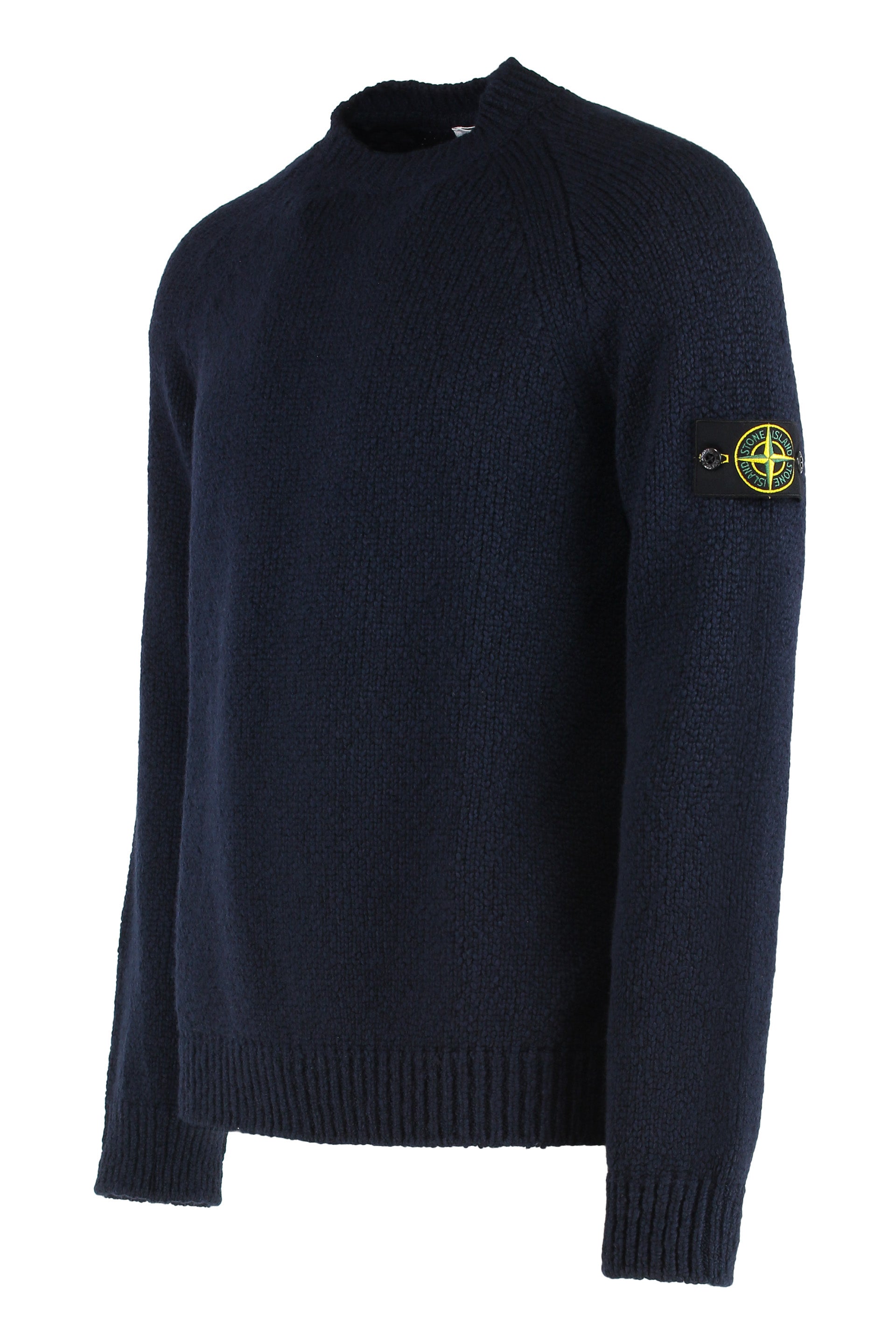 STONE ISLAND Men's Round Neck Sweater in Mixed Wool