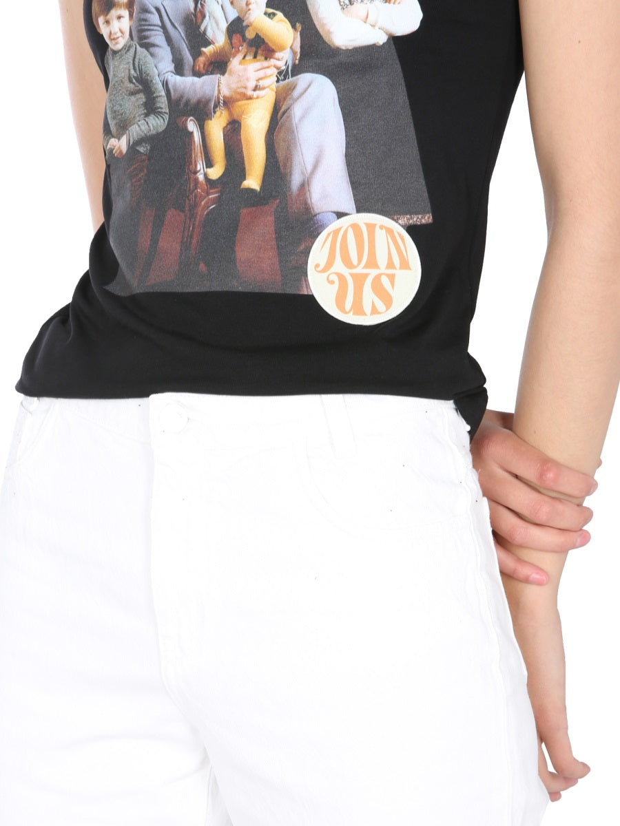 RAF SIMONS Crew Neck T-Shirt - Family Print