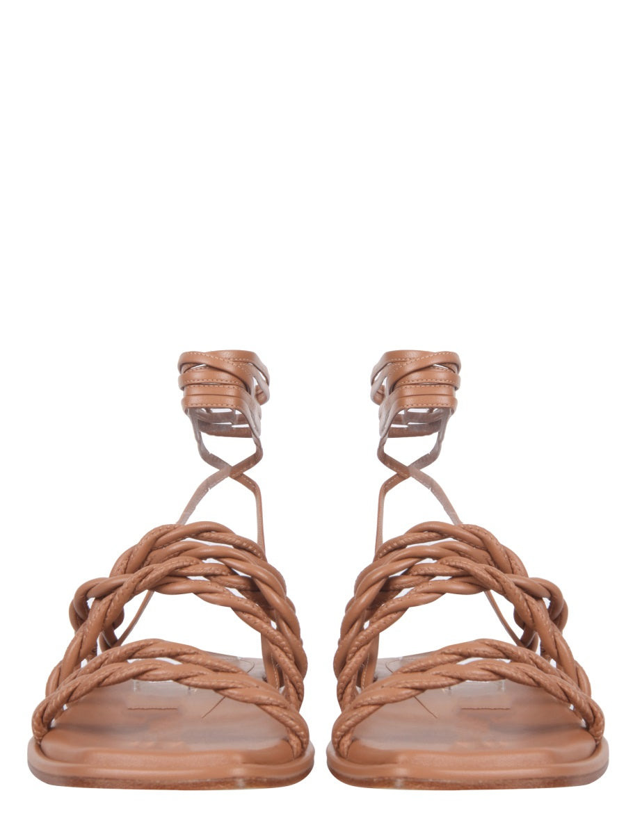 STUART WEITZMAN Elegant Mini Calypso Sandals with Lace Detail