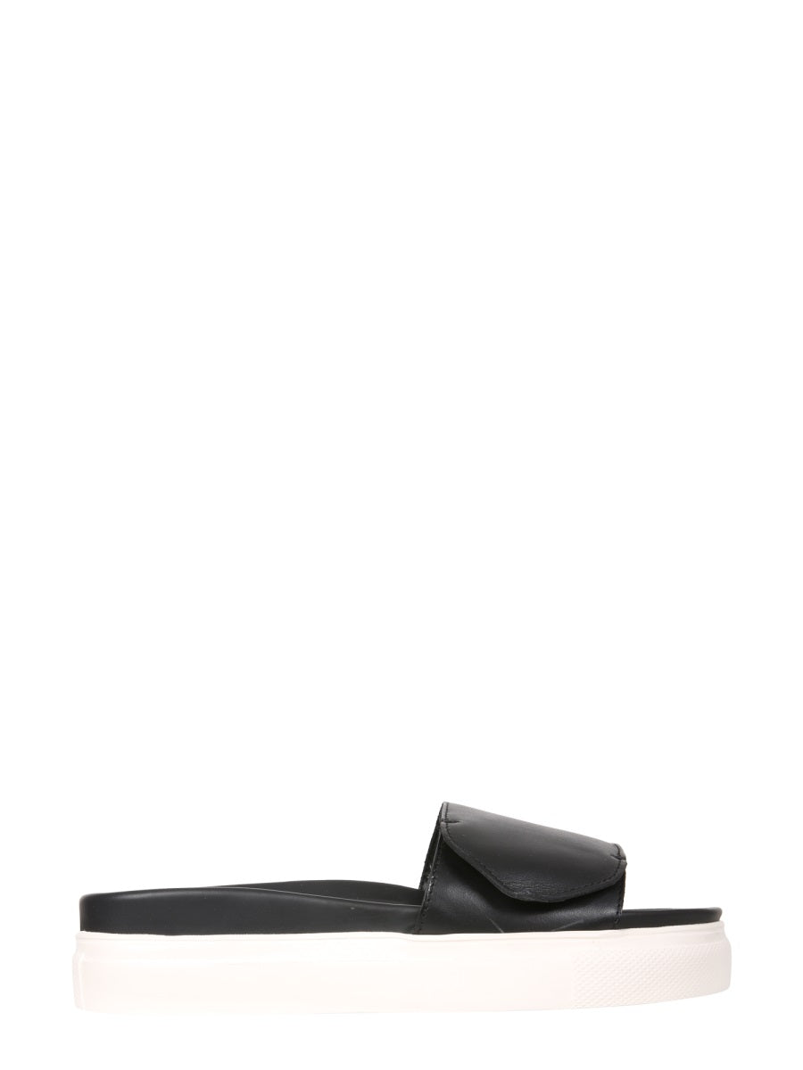 N°21 Oversized Slide Sandals with Logo - 3 cm Sole