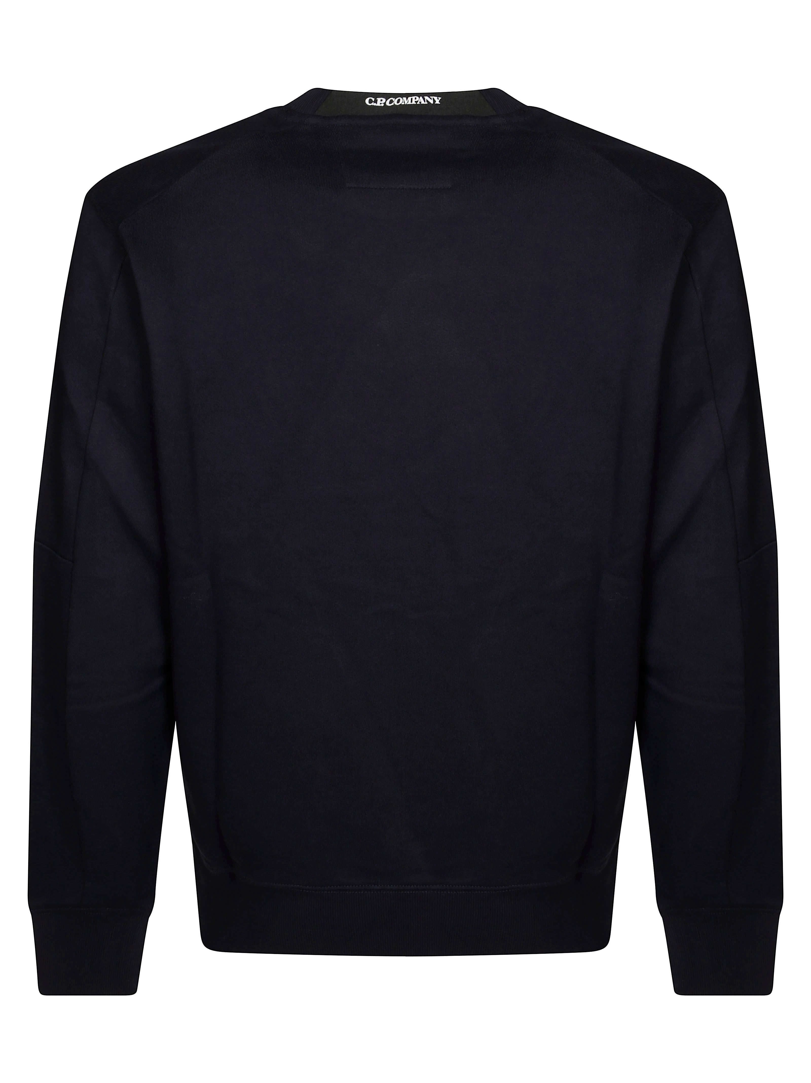 CP COMPANY Diagonally Textured Crew Neck Sweatshirt