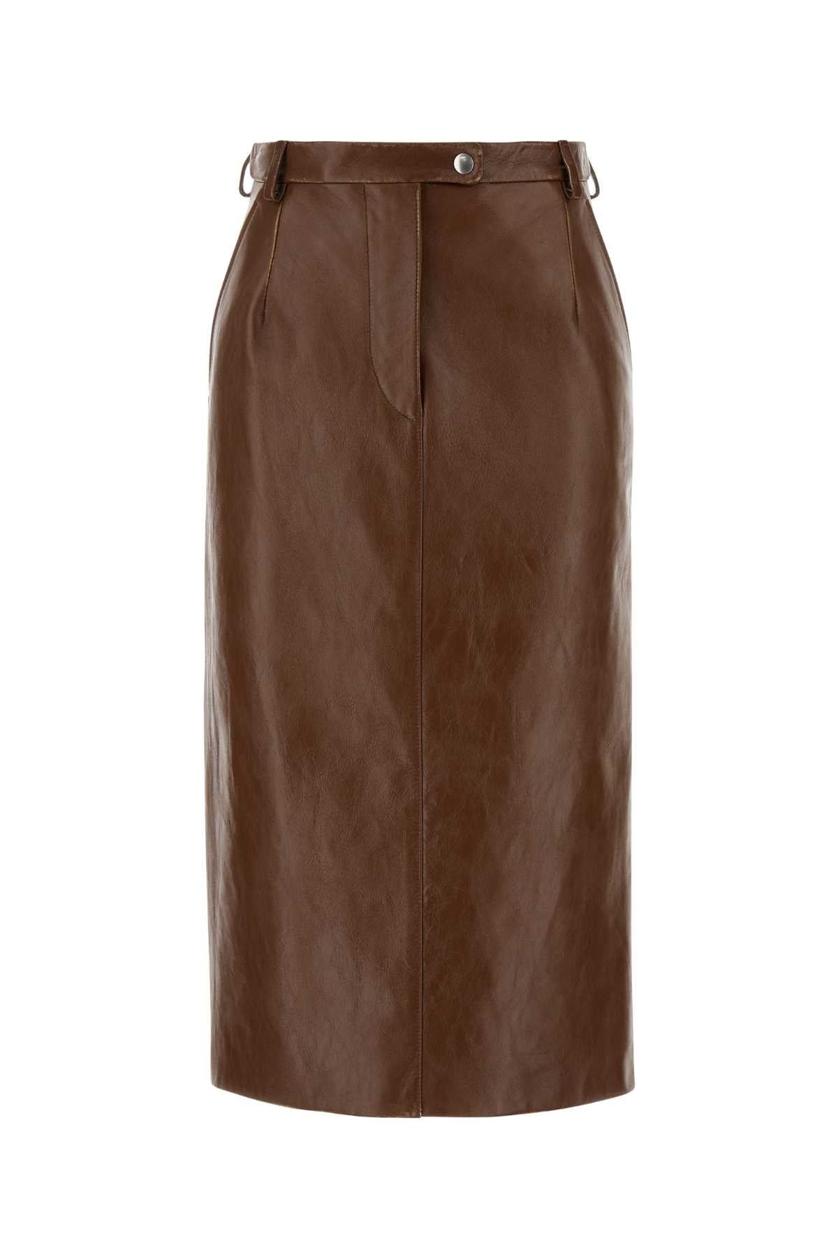 PRADA Leather Skirt for Women - Fall/Winter 2025