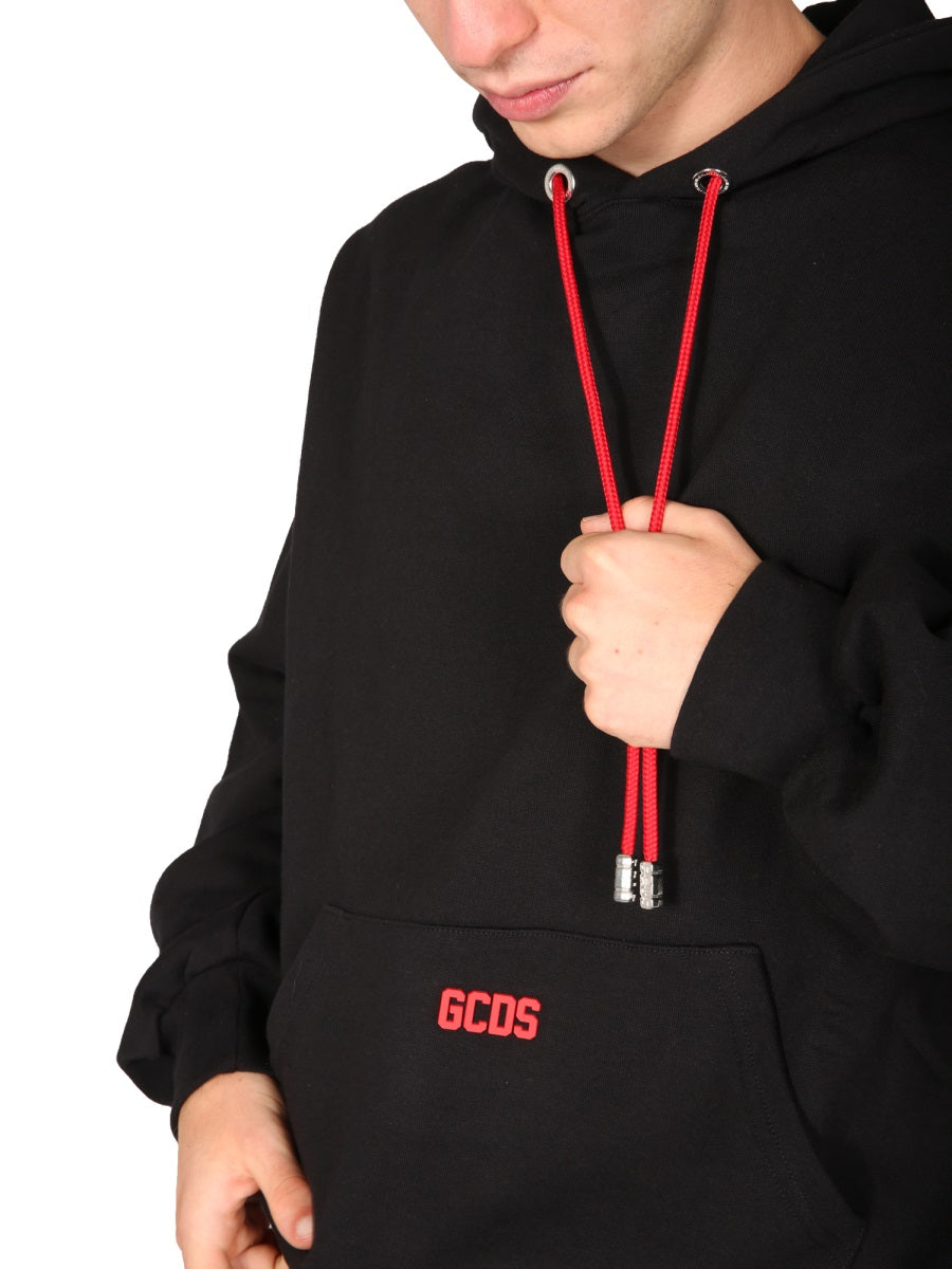 GCDS Men's Stylish Sweatshirt with Rubber Logo