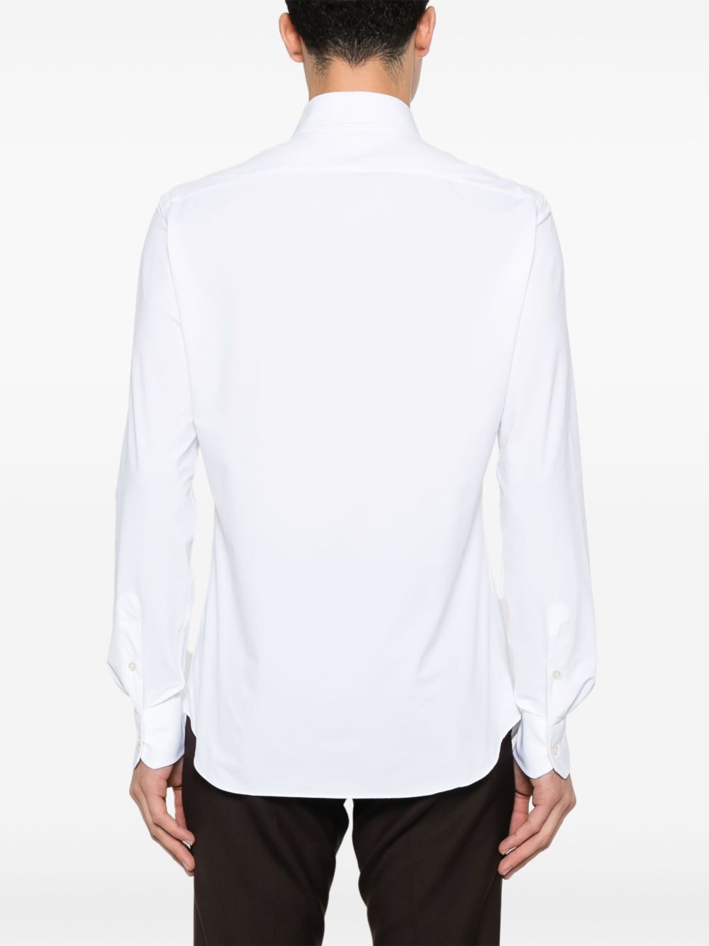 XACUS Men's Stretch Twill Shirt with Spread Collar