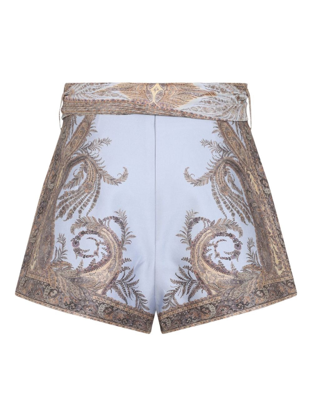 ZIMMERMANN Printed Silk Blend Hypnotic Mini Shorts