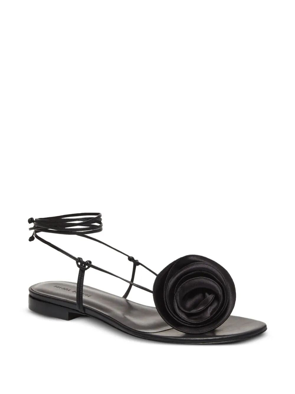 MAGDA BUTRYM Wrap Around Flat Flower Sandals