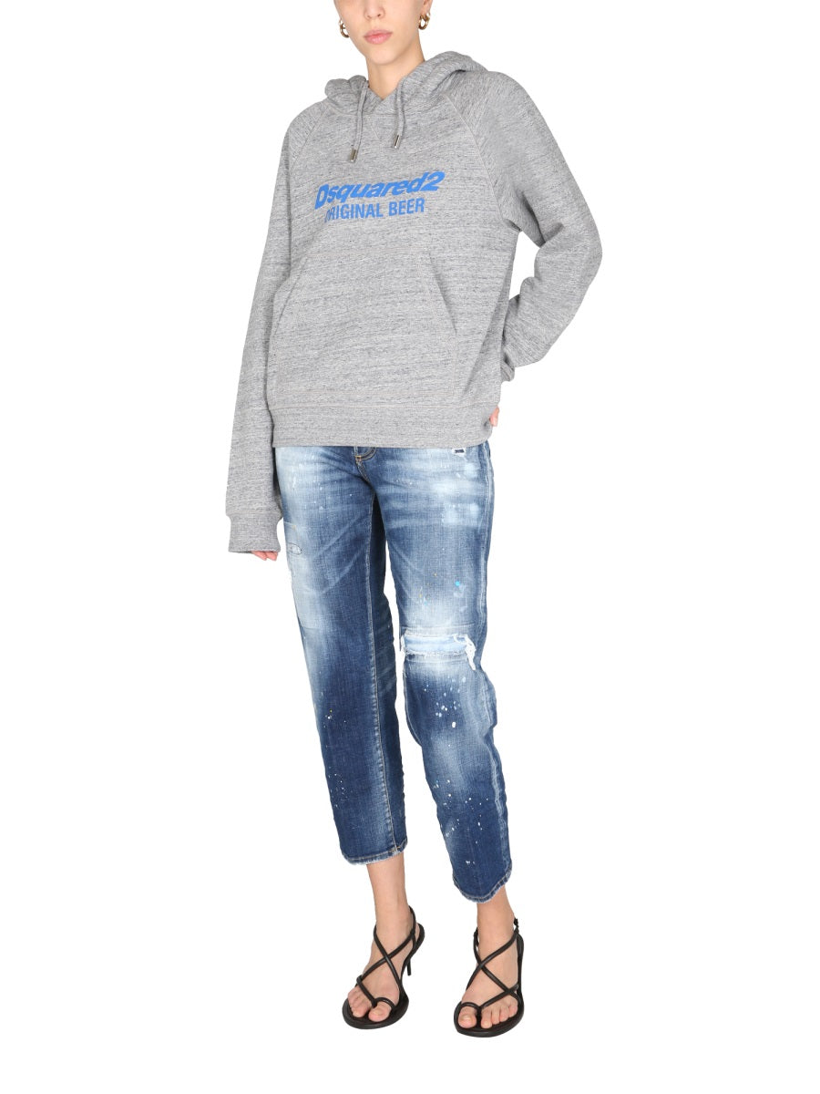 DSQUARED Casual Women's Hoodie with Front Logo Print